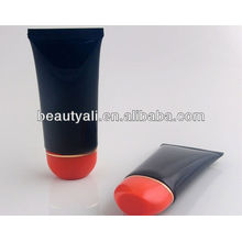 matte finish plastic tube for hand cream with oval flip top cap